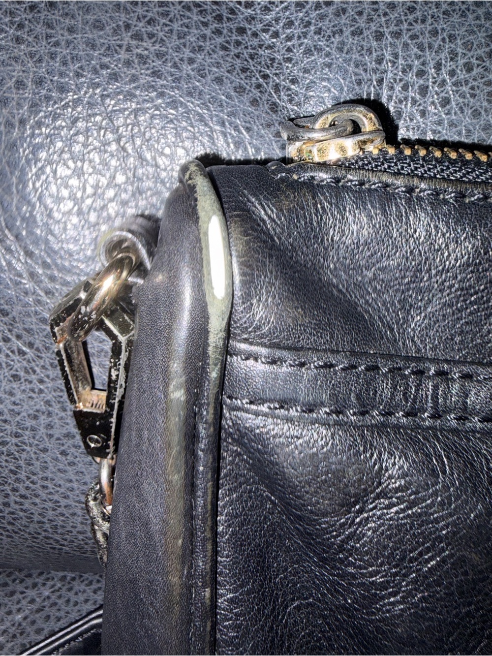 Rebecca Minkoff Black Leather Chain Strap Crossbody with Gold Hardware - Picture 7 of 11